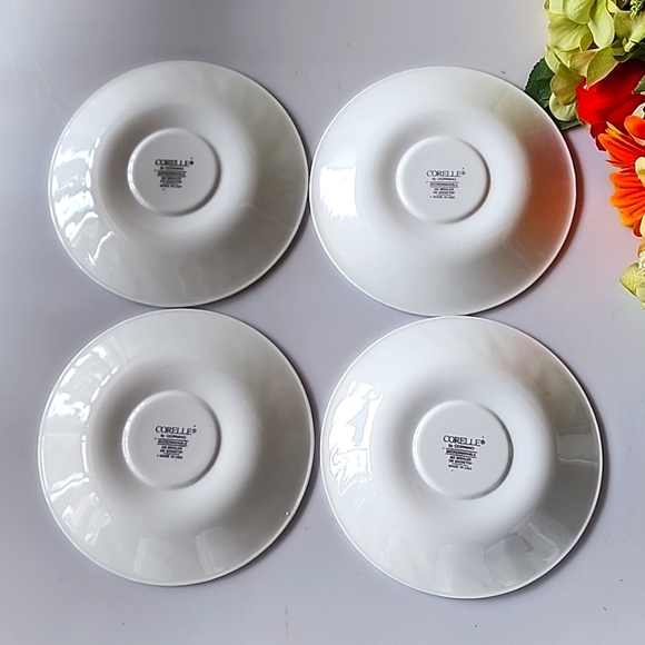 8 piece of Corelle/Corning Swirl Pattern 4 Saucers & 4 Coffee/Tea Mugs. USA - Picture 6 of 13